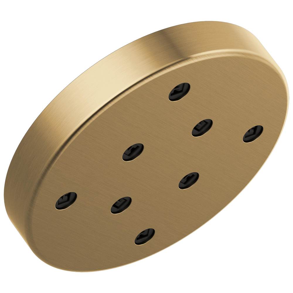 Delta Faucet - Universal Showering Components H2Okinetic Single-Setting Metal Raincan Shower Head - LumicoatÂ® Champagne Bronze