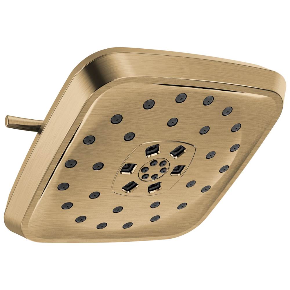Delta Faucet - Universal Showering Components H2Okinetic 4-Setting Shower Head with UltrasoakE - LumicoatÂ® Champagne Bronze