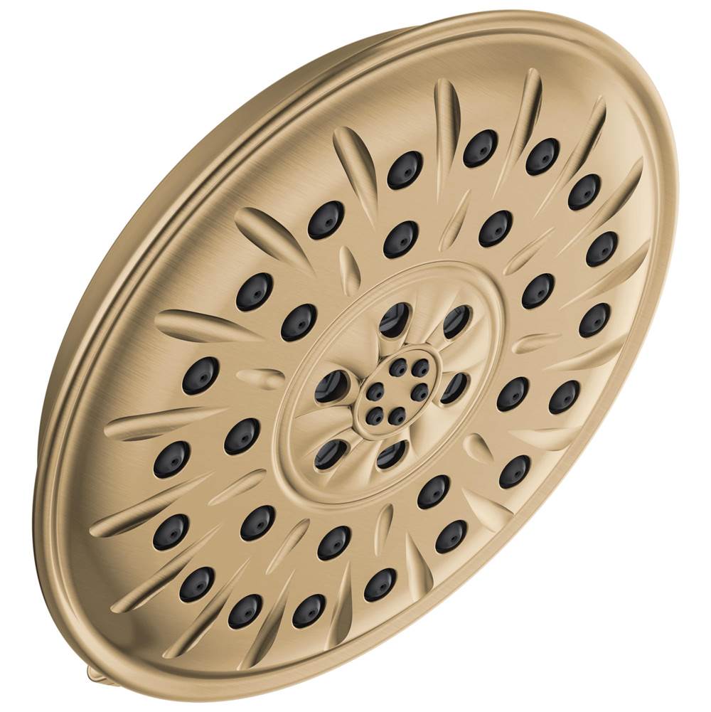 Delta Faucet - Universal Showering Components H2Okinetic 4-Setting Shower Head with UltrasoakE - LumicoatÂ® Champagne Bronze