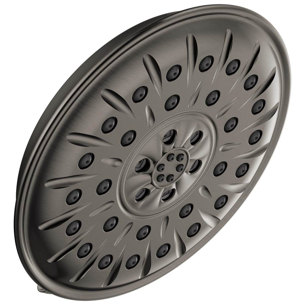 Delta Faucet - Universal Showering Components H2Okinetic 4-Setting Shower Head with UltrasoakE - LumicoatÂ® Black Stainless