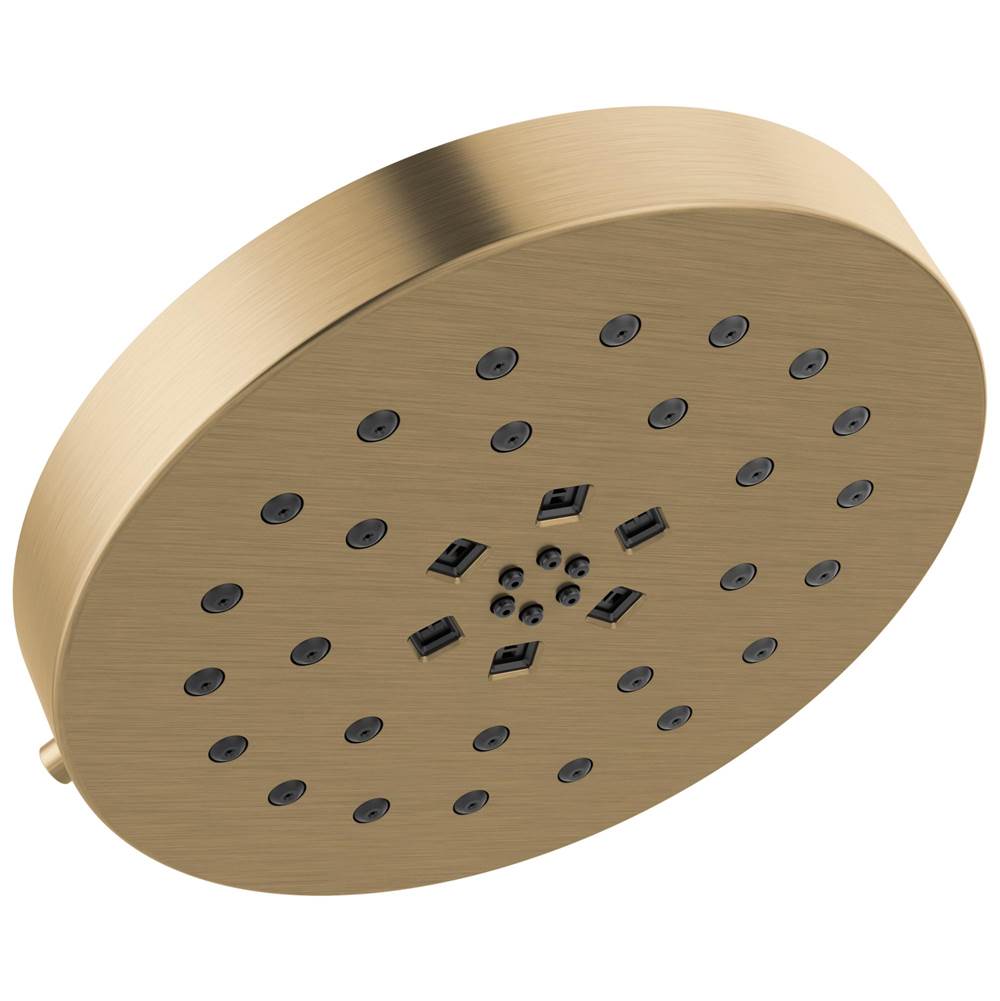 Delta Faucet - Universal Showering Components H2Okinetic 4-Setting Shower Head with UltrasoakE - LumicoatÂ® Champagne Bronze