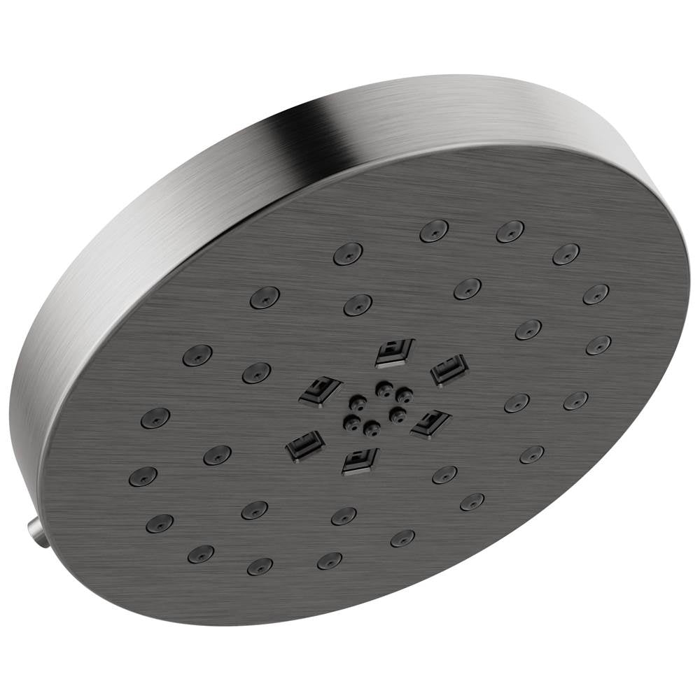 Delta Faucet - Universal Showering Components H2Okinetic 4-Setting Shower Head with UltrasoakE - LumicoatÂ® Black Stainless