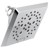 Delta Faucet - Universal Showering Components H2OKinetic 5-Setting Angular Modern Raincan Shower Head - Chrome