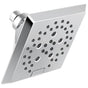 Delta Faucet - Universal Showering Components H2OKinetic 5-Setting Angular Modern Raincan Shower Head - Chrome