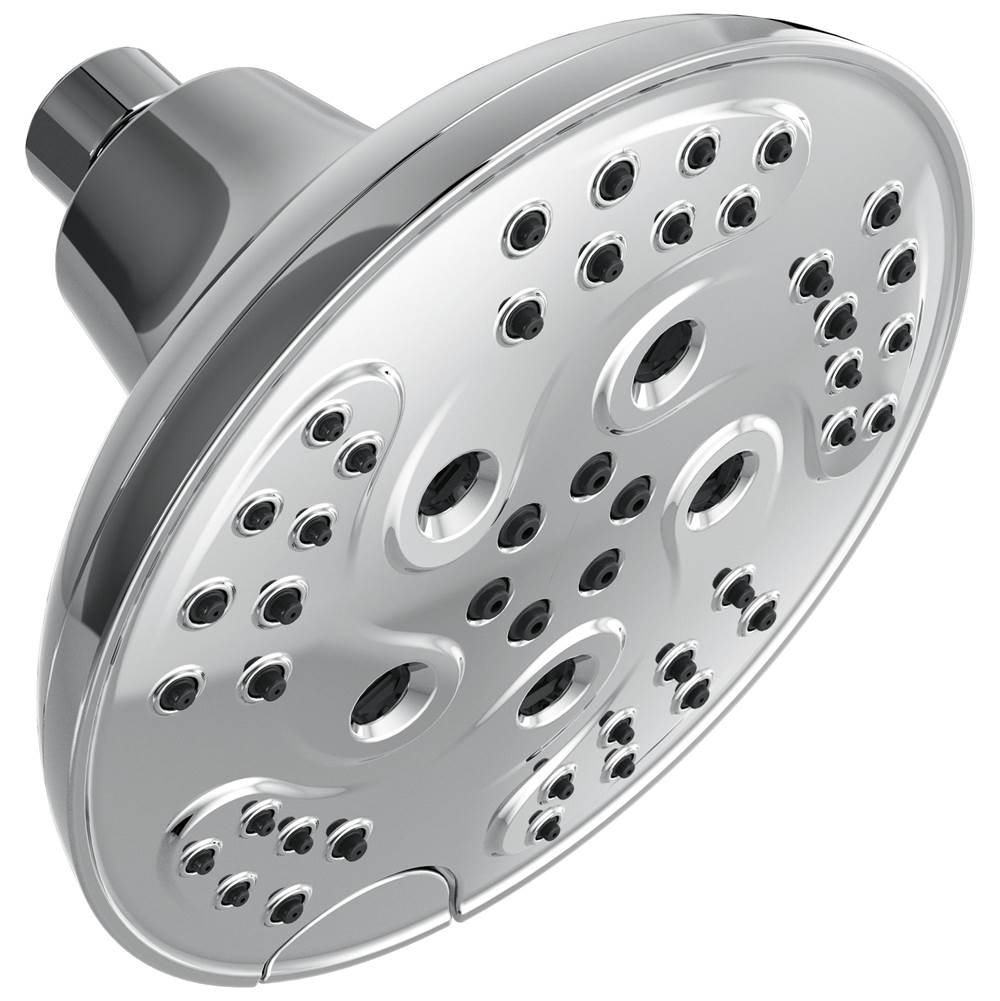 Delta Faucet - Universal Showering Components H2OKinetic 5-Setting Transitional Raincan Shower Head - Chrome