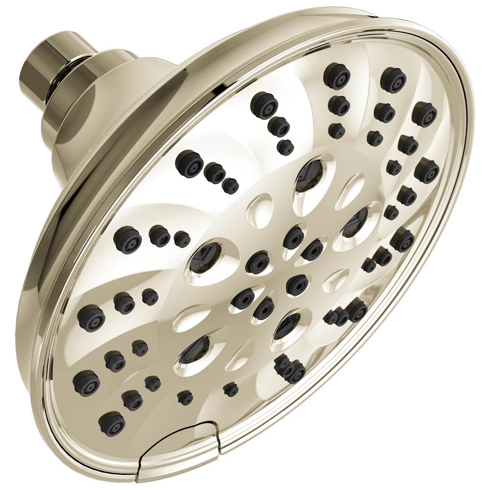 Delta Faucet - Universal Showering Components H2Okinetic 5-Setting Traditional Raincan Shower Head - LumicoatÂ® Polished Nickel
