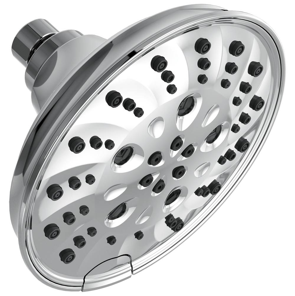 Delta Faucet - Universal Showering Components H2Okinetic 5-Setting Traditional Raincan Shower Head - LumicoatÂ® Chrome