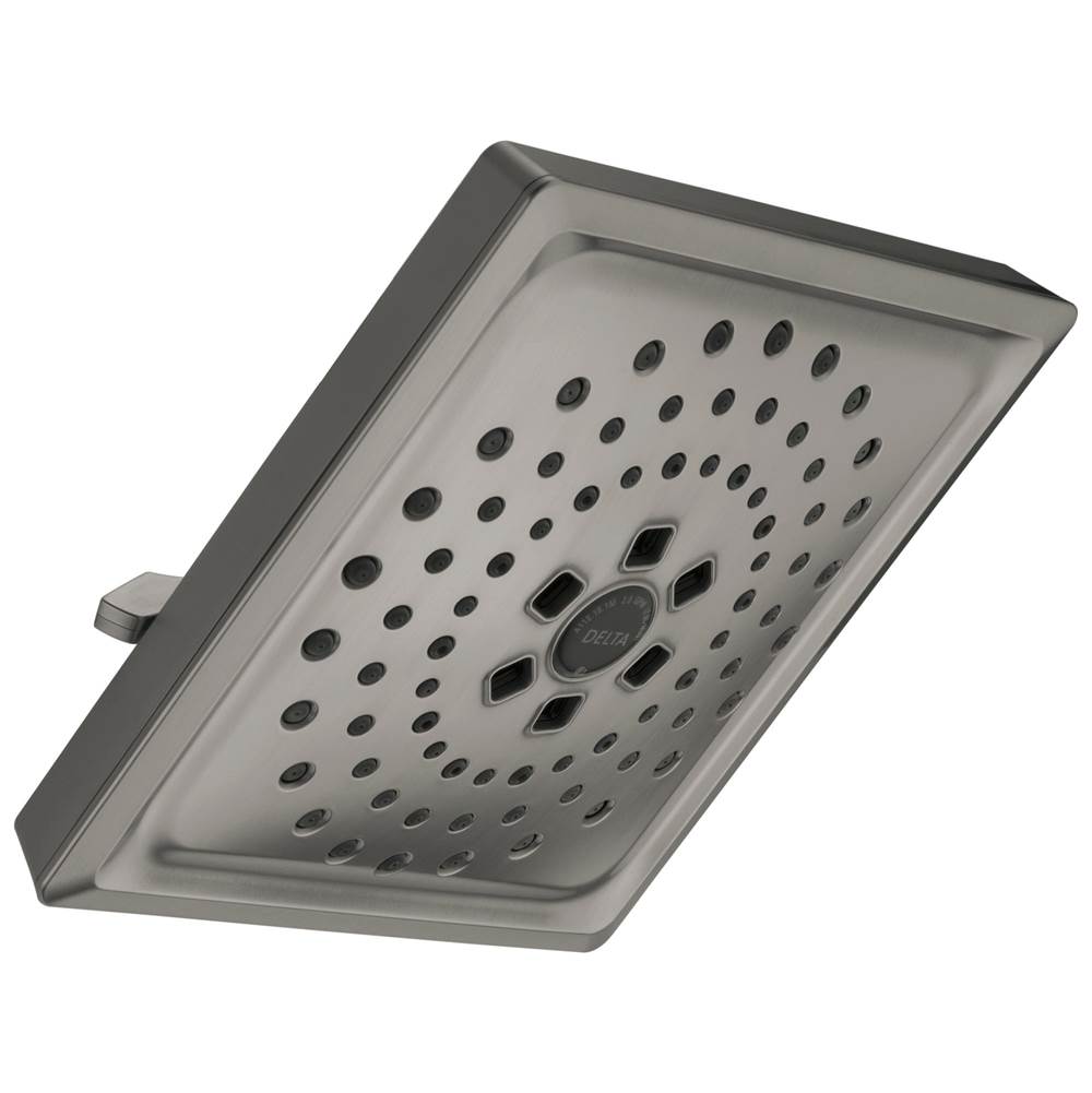 Delta Faucet - Universal Showering Components H2Okinetic 3-Setting Raincan Shower Head - LumicoatÂ® Black Stainless