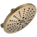 Delta Faucet - Universal Showering Components H2Okinetic 3-Setting Raincan Shower Head - LumicoatÂ® Champagne Bronze