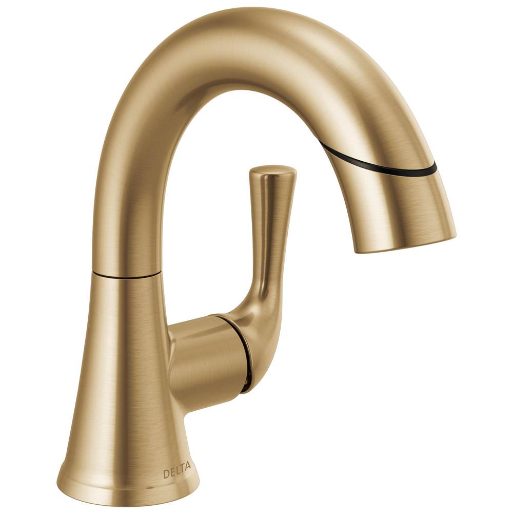 Delta Faucet - KayraE Single Handle Pull-Down Bathroom Faucet - Champagne Bronze
