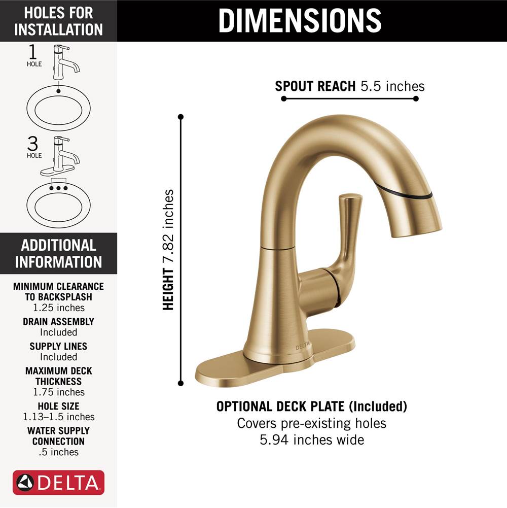 KayraE Single Handle Pull-Down Bathroom Faucet