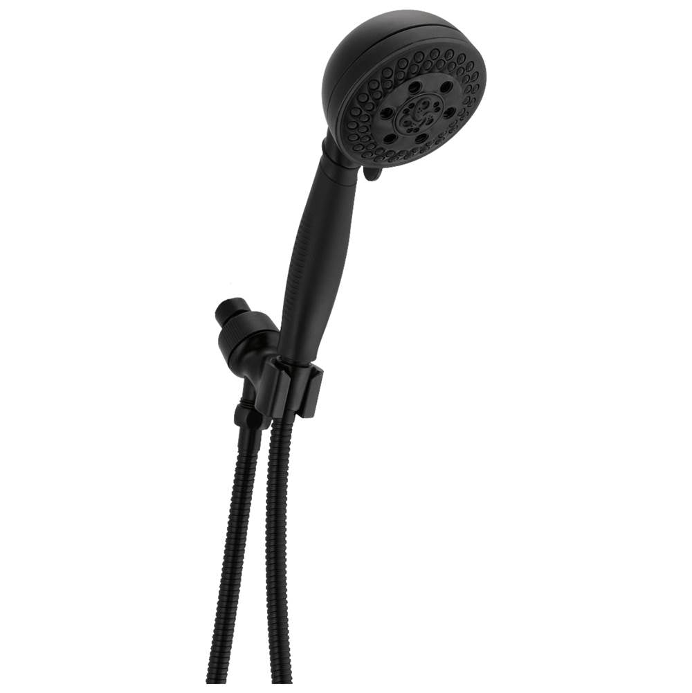 Delta Faucet - Universal Showering Components H2Okinetic 5-Setting Shower Mount Hand Shower - Matte Black