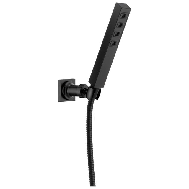 Delta Faucet - Universal Showering Components H2Okinetic Single-Setting Adjustable Wall Mount Hand Shower - Matte Black