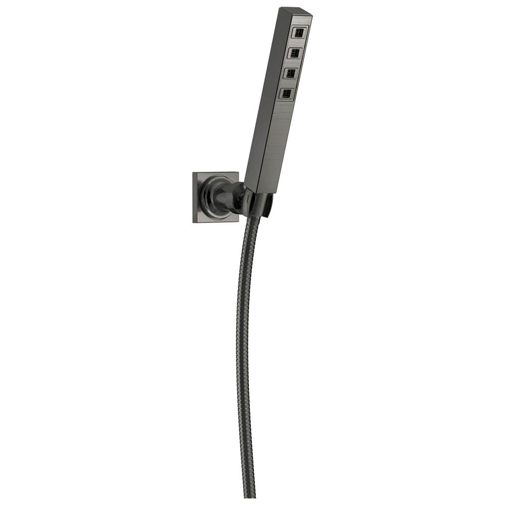 Delta Faucet - Universal Showering Components H2Okinetic Single-Setting Adjustable Wall Mount Hand Shower - LumicoatÂ® Black Stainless