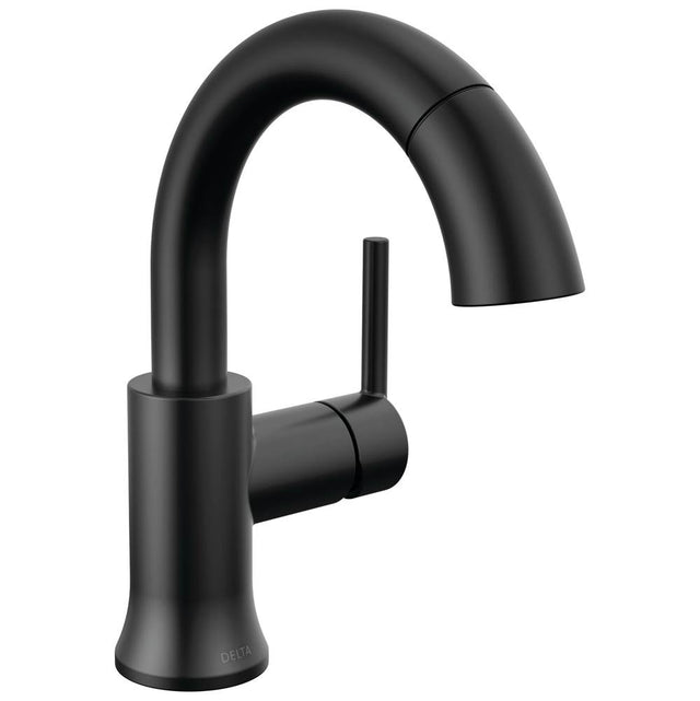 Delta Faucet - Trinsic Single Handle Pull Down Bathroom Faucet - Matte Black