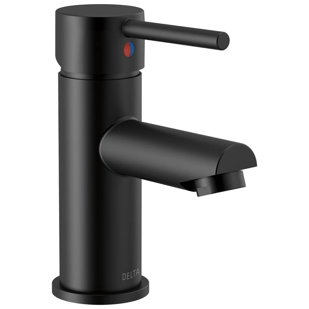 Delta Faucet - ModernE Single Handle Project-Pack Bathroom Faucet - Matte Black