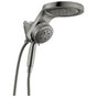 Delta Faucet - Universal Showering Components 6-Setting HydroRain with ProCleanE - LumicoatÂ® Black Stainless