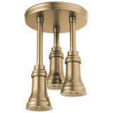 Delta Faucet - Universal Showering Components H2OKineticPendant Raincan Shower Head with LED Light - Champagne Bronze