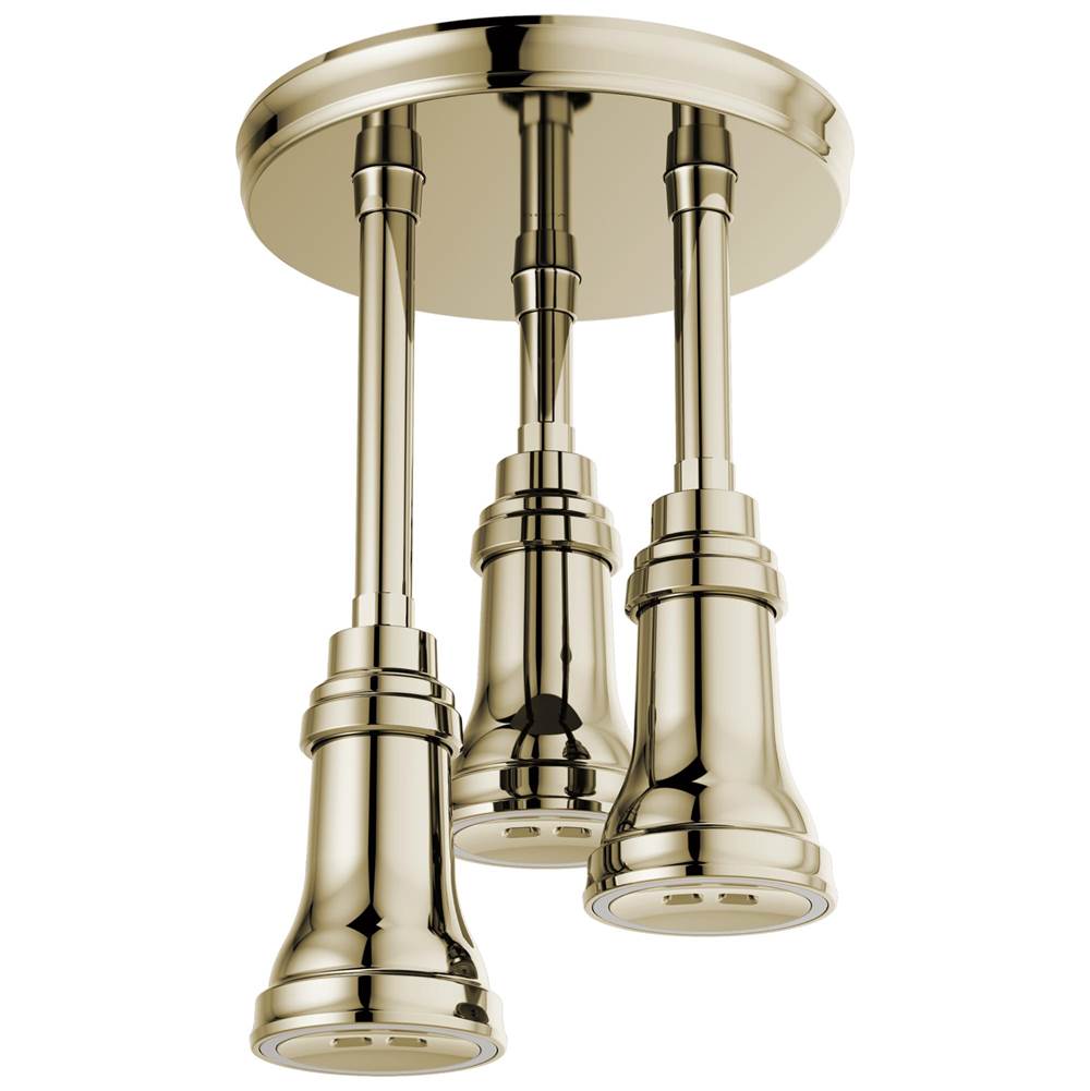 Delta Faucet - Universal Showering Components H2OKineticPendant Raincan Shower Head with LED Light - Polished Nickel