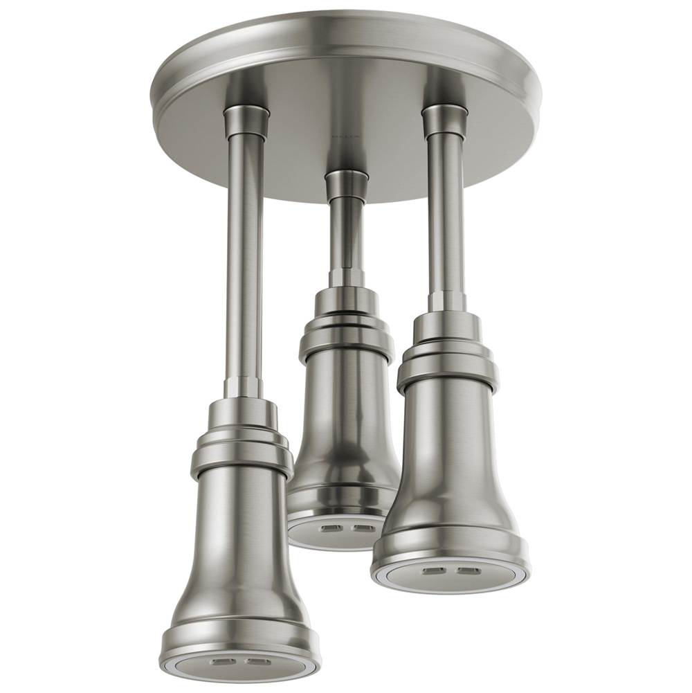 Delta Faucet - Universal Showering Components H2OKineticPendant Raincan Shower Head with LED Light - Stainless