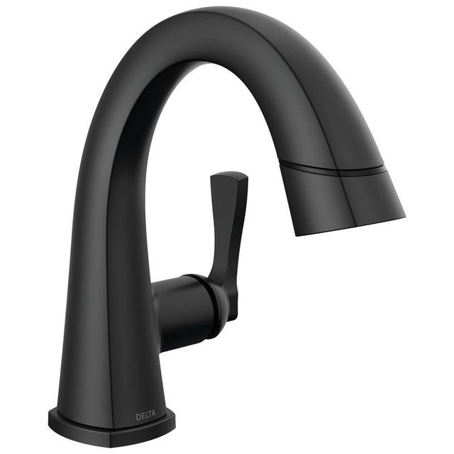 Delta Faucet - Stryke Single Handle Pull Down Bathroom Faucet - Matte Black
