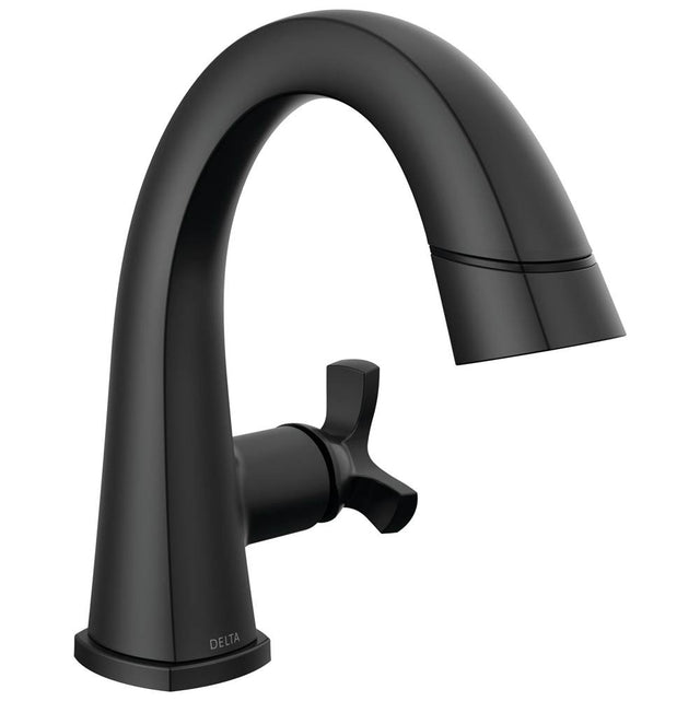 Delta Faucet - Stryke Single Handle Pull Down Bathroom Faucet - Matte Black