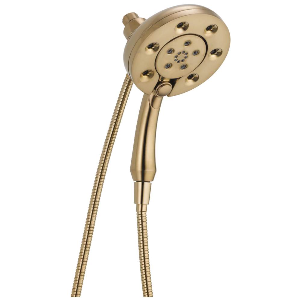 Delta Faucet - Universal Showering Components H2Okinetic In2ition 4-Setting Two-In-One Shower - LumicoatÂ® Champagne Bronze