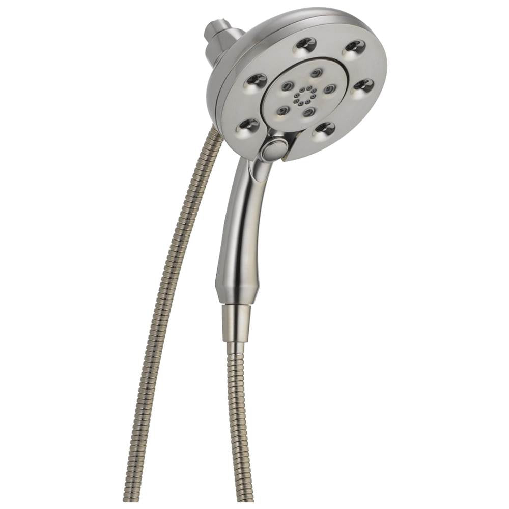 Delta Faucet - Universal Showering Components H2OKineticIn2ition 4-Setting Two-in-One Shower - LumicoatÂ® Stainless