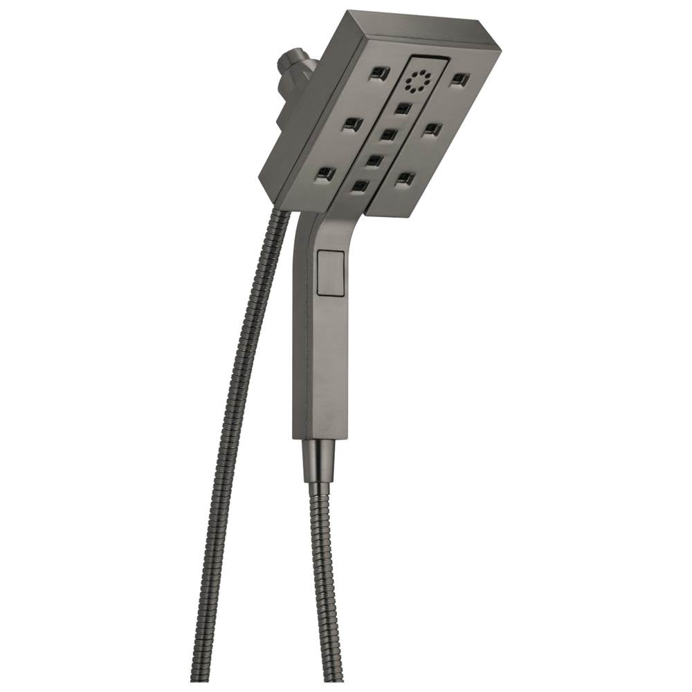 Delta Faucet - Universal Showering Components H2Okinetic In2ition 4-Setting Two-in-One Shower - LumicoatÂ® Black Stainless