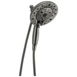 Delta Faucet - Universal Showering Components H2Okinetic In2ition 5-Setting Two-In-One Shower - LumicoatÂ® Black Stainless