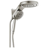 Delta Faucet - Universal Showering Components HydroRain H2OKinetic5-Setting Two-in-One Shower Head - Stainless