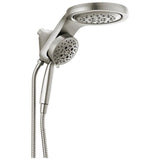 Delta Faucet - Universal Showering Components HydroRain H2OKinetic5-Setting Two-in-One Shower Head - LumicoatÂ® Stainless