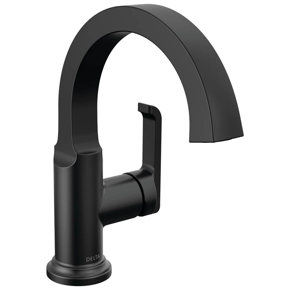 Delta Faucet - TetraE Single Handle Bathroom Faucet - Matte Black