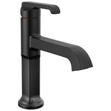 Delta Faucet - TetraE Single Handle Bathroom Faucet - Matte Black