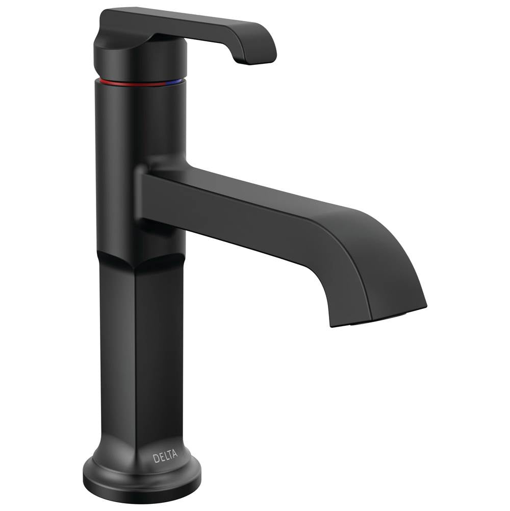Delta Faucet - TetraE Single Handle Bathroom Faucet - Matte Black