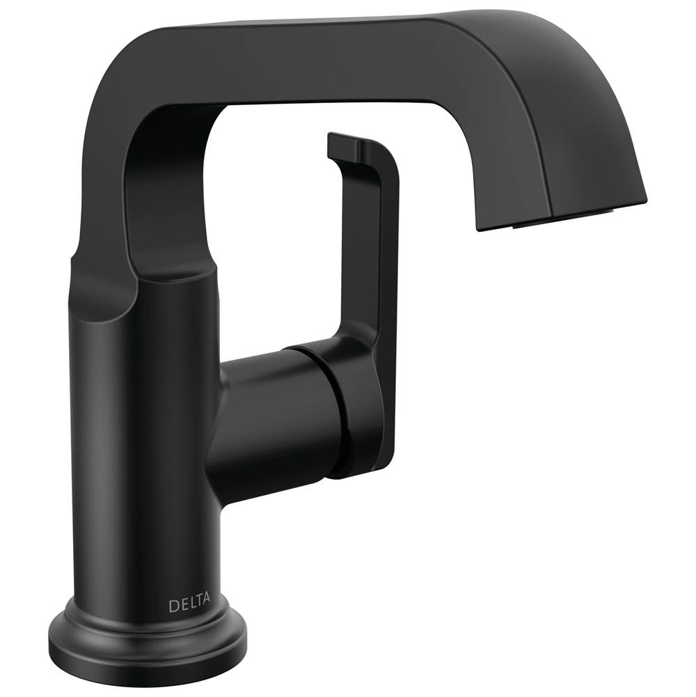 Delta Faucet - TetraE Single Handle Bathroom Faucet - Matte Black