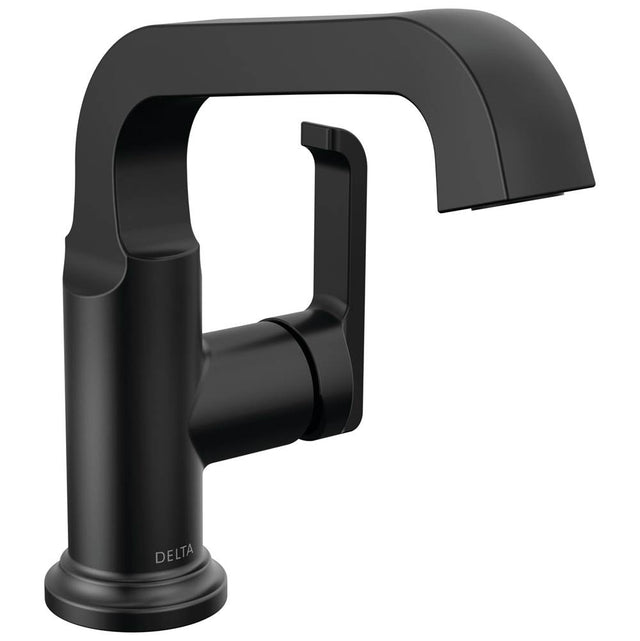 Delta Faucet - TetraE Single Handle Bathroom Faucet - Matte Black