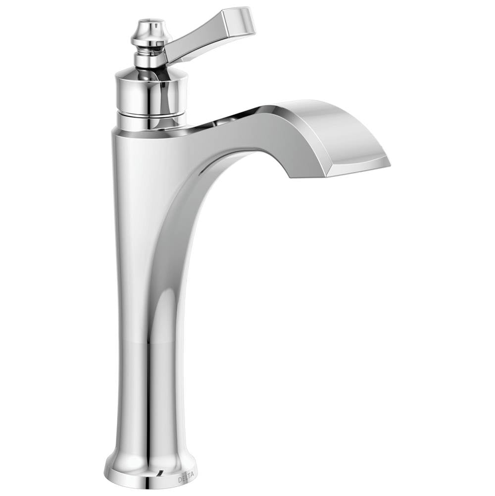 Delta Faucet - DorvalE Single Handle Mid-Height Vessel Bathroom Faucet - Chrome