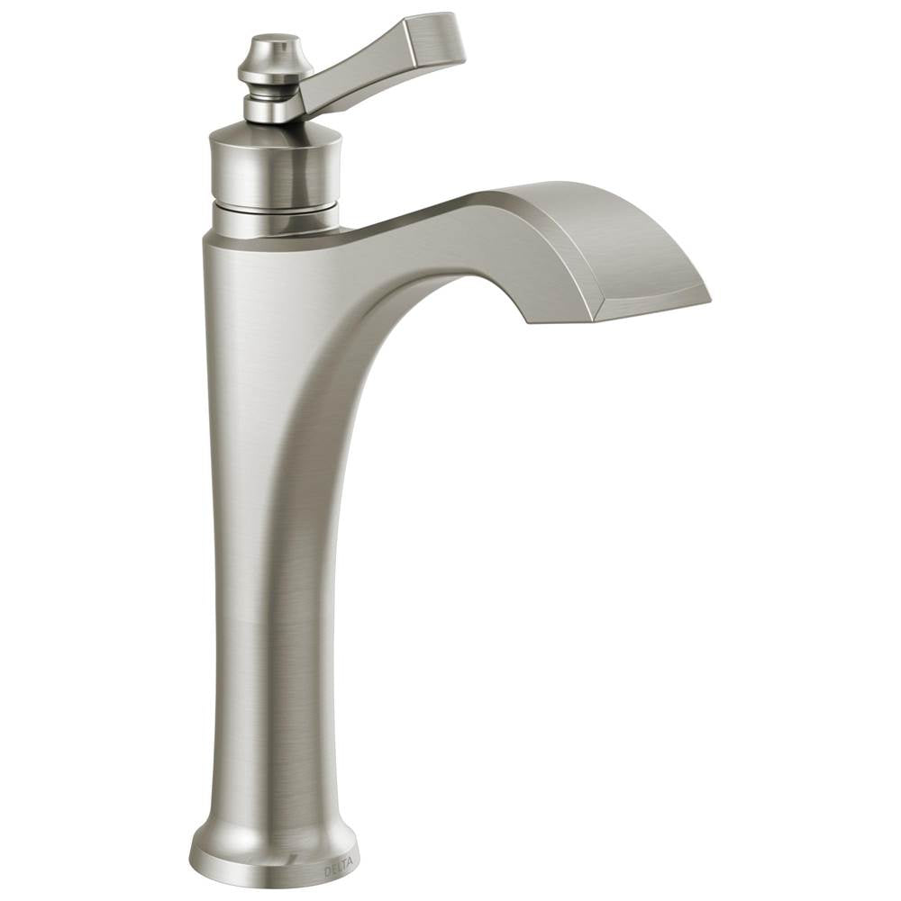 Delta Faucet - DorvalE Single Handle Mid-Height Vessel Bathroom Faucet - Stainless