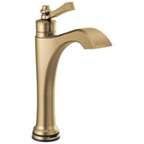 Delta Faucet - DorvalE Single Handle Mid-Height Vessel Touch20.xt Bathroom Faucet - Champagne Bronze