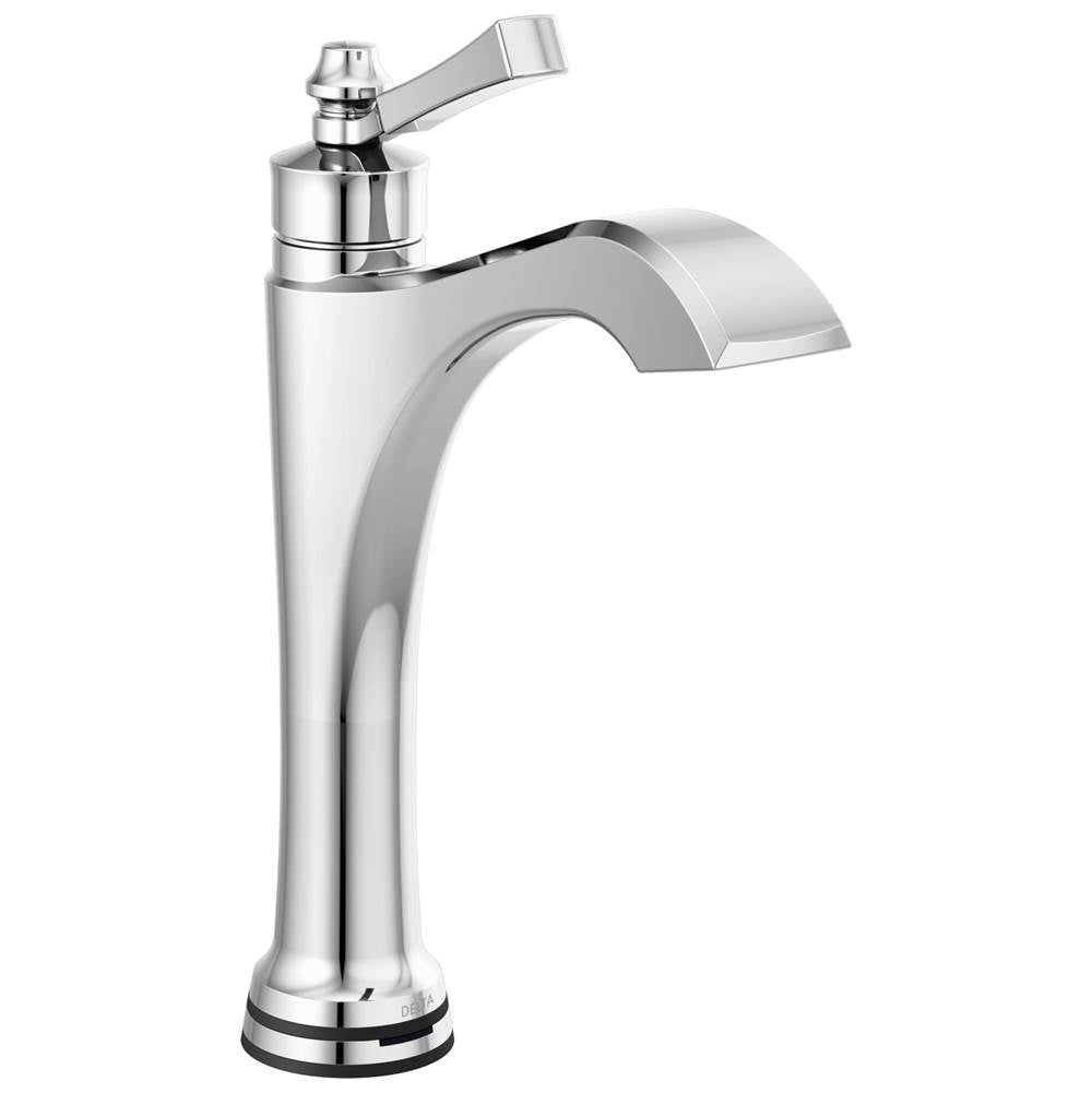 Delta Faucet - DorvalE Single Handle Mid-Height Vessel Touch20.xt Bathroom Faucet - Chrome