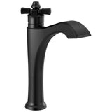 Delta Faucet - DorvalE Single Handle Mid-Height Vessel Bathroom Faucet - Matte Black