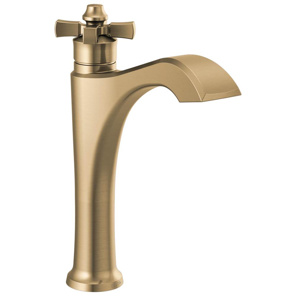 Delta Faucet - DorvalE Single Handle Mid-Height Vessel Bathroom Faucet - Champagne Bronze