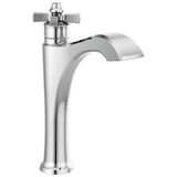 Delta Faucet - DorvalE Single Handle Mid-Height Vessel Bathroom Faucet - Chrome