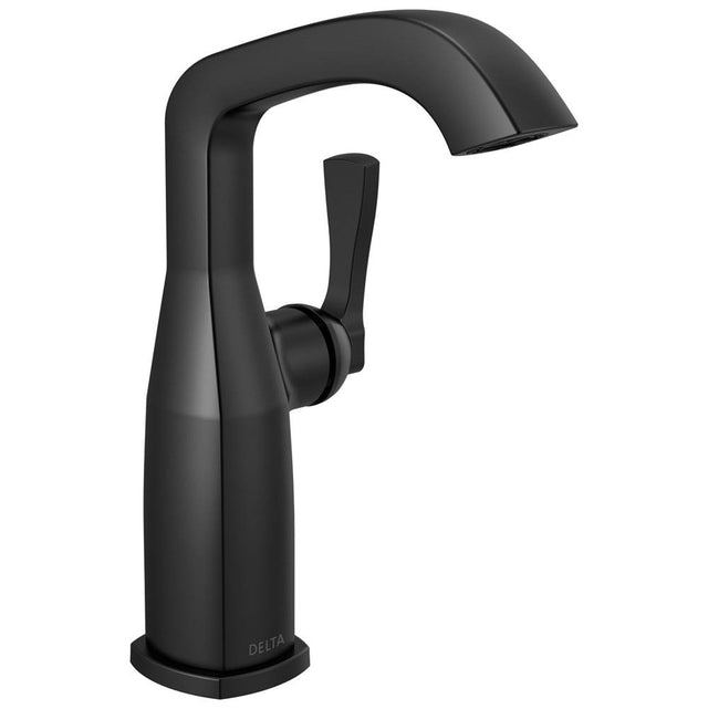 Delta Faucet - Stryke Single Handle Mid-Height Bathroom Faucet - Matte Black