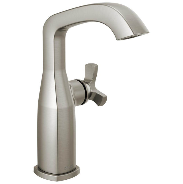 Delta Faucet - Stryke Single Handle Mid-Height Bathroom Faucet - Lumicoat Stainless