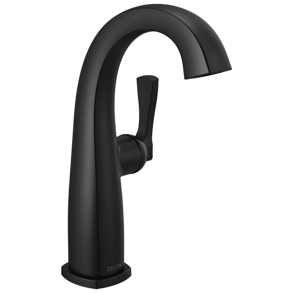 Delta Faucet - Stryke Single Handle Mid-Height Bathroom Faucet - Matte Black