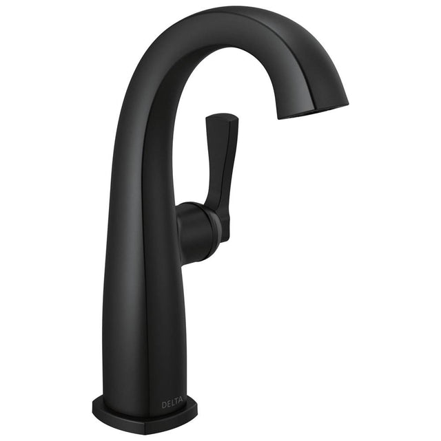 Delta Faucet - Stryke Single Handle Mid-Height Bathroom Faucet - Matte Black