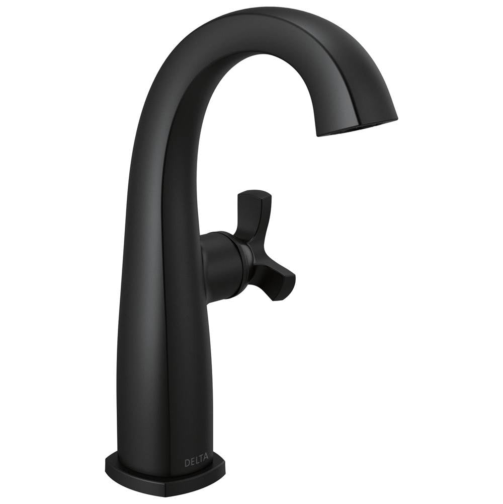 Delta Faucet - Stryke Single Handle Mid-Height Bathroom Faucet - Matte Black