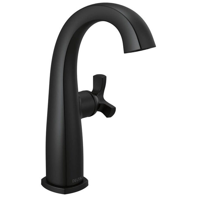 Delta Faucet - Stryke Single Handle Mid-Height Bathroom Faucet - Matte Black
